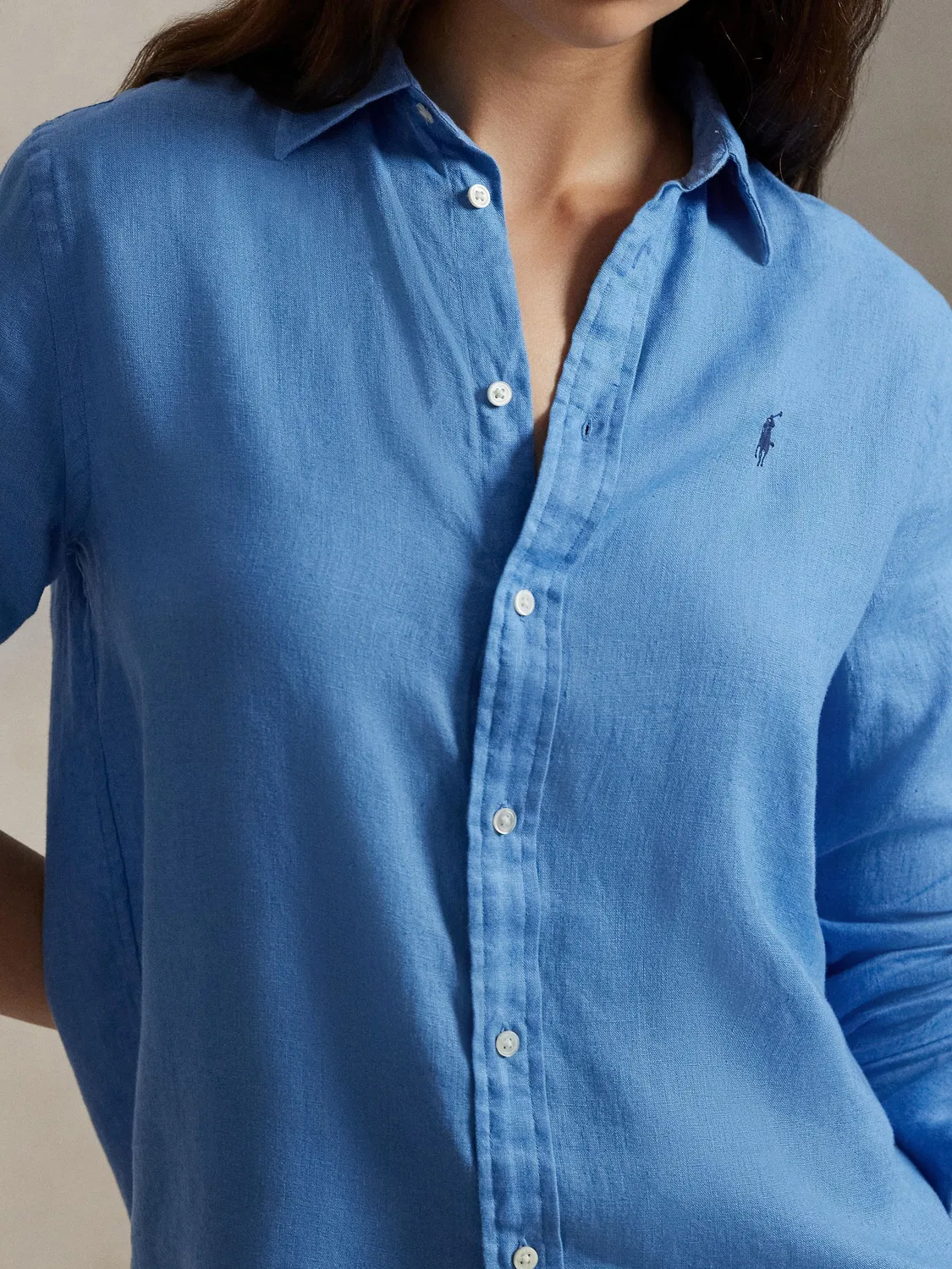 Рубашка классическая, длинный рукав Polo Ralph Lauren, синий — фото 4