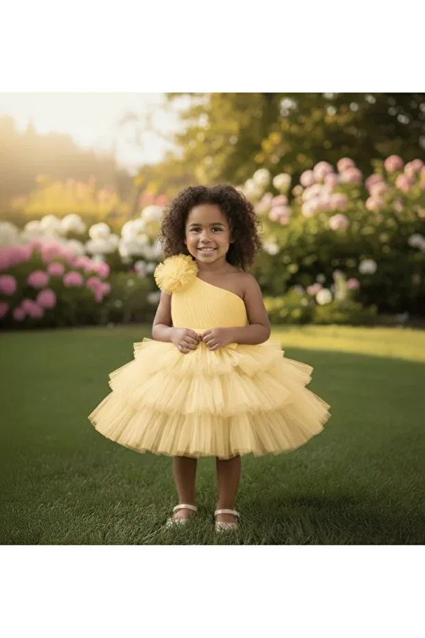 Детское платье для девочек хлопковое Asel Kids, Yellow