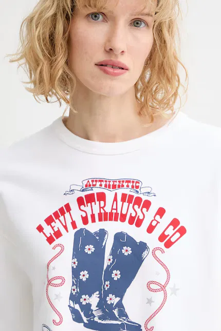 Худи GRAPHIC HERITAGE CREW Levi's, белый — фото 4