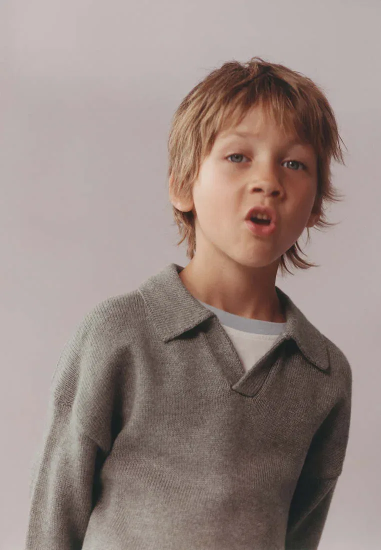 Детский джемпер Mango Kids, Light Brown