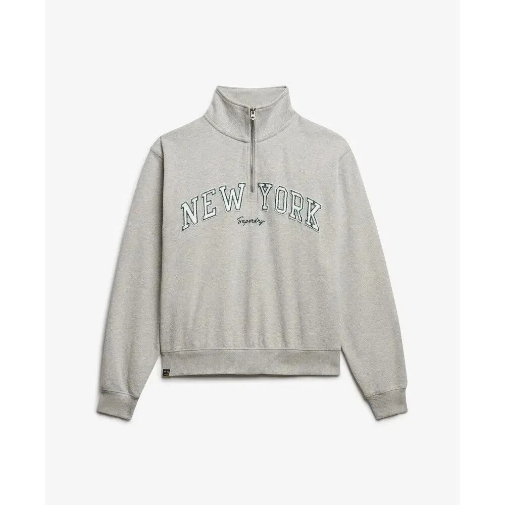 Женский свитшот с полузамком Athletic Ess Applique Superdry, Цвет Grau