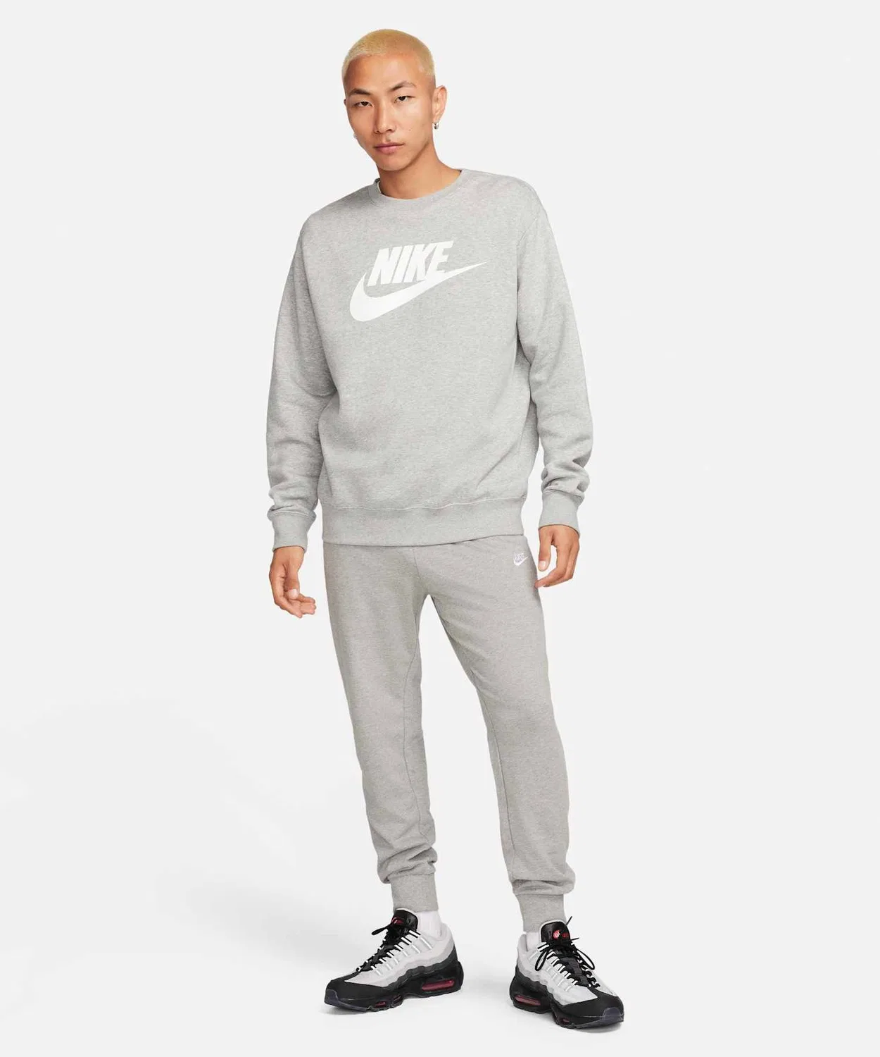 Мужские спортивные штаны с утяжкой Nike Club Knit Joggers FQ4331-063, Dark Grey Heather — фото 3