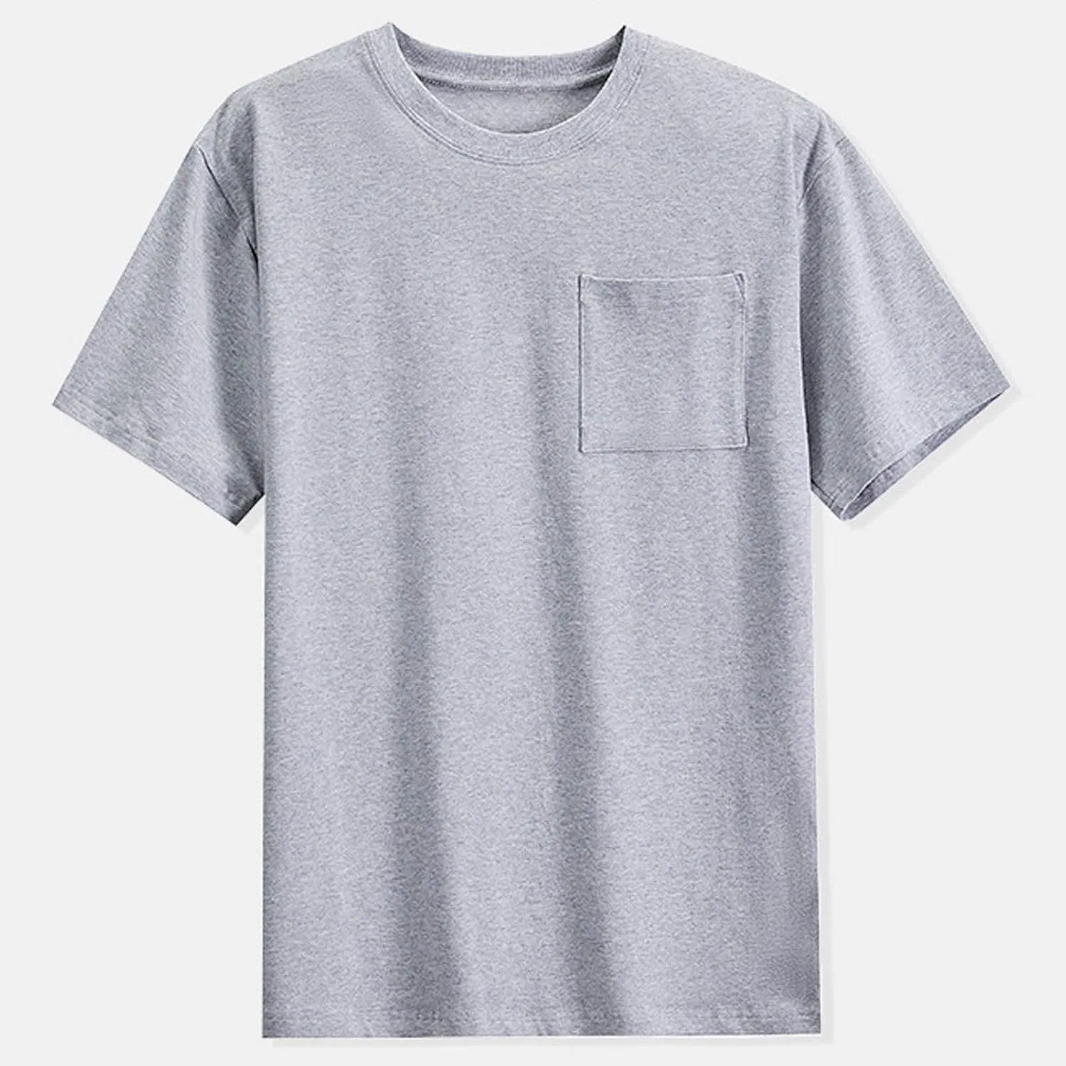 Мужская футболка с карманом Regular Fit Generic, Gray — фото 2