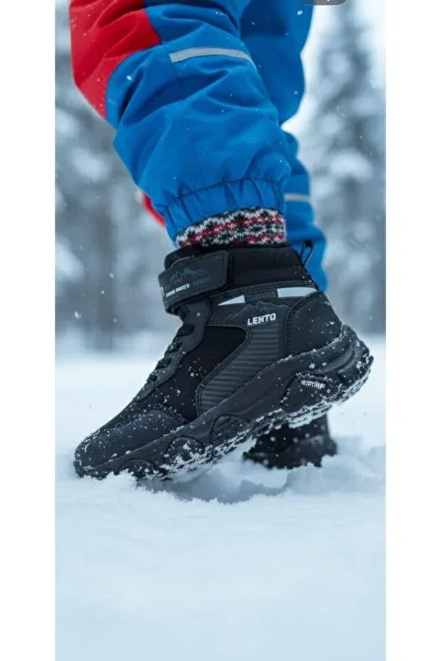 Детские ботинки для девочек с рисунком Lento, Black