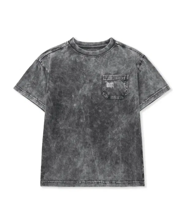 Футболка с коротким рукавом Kids pigment tag pocket tee Brownbreath Kids, charcoal — фото 3