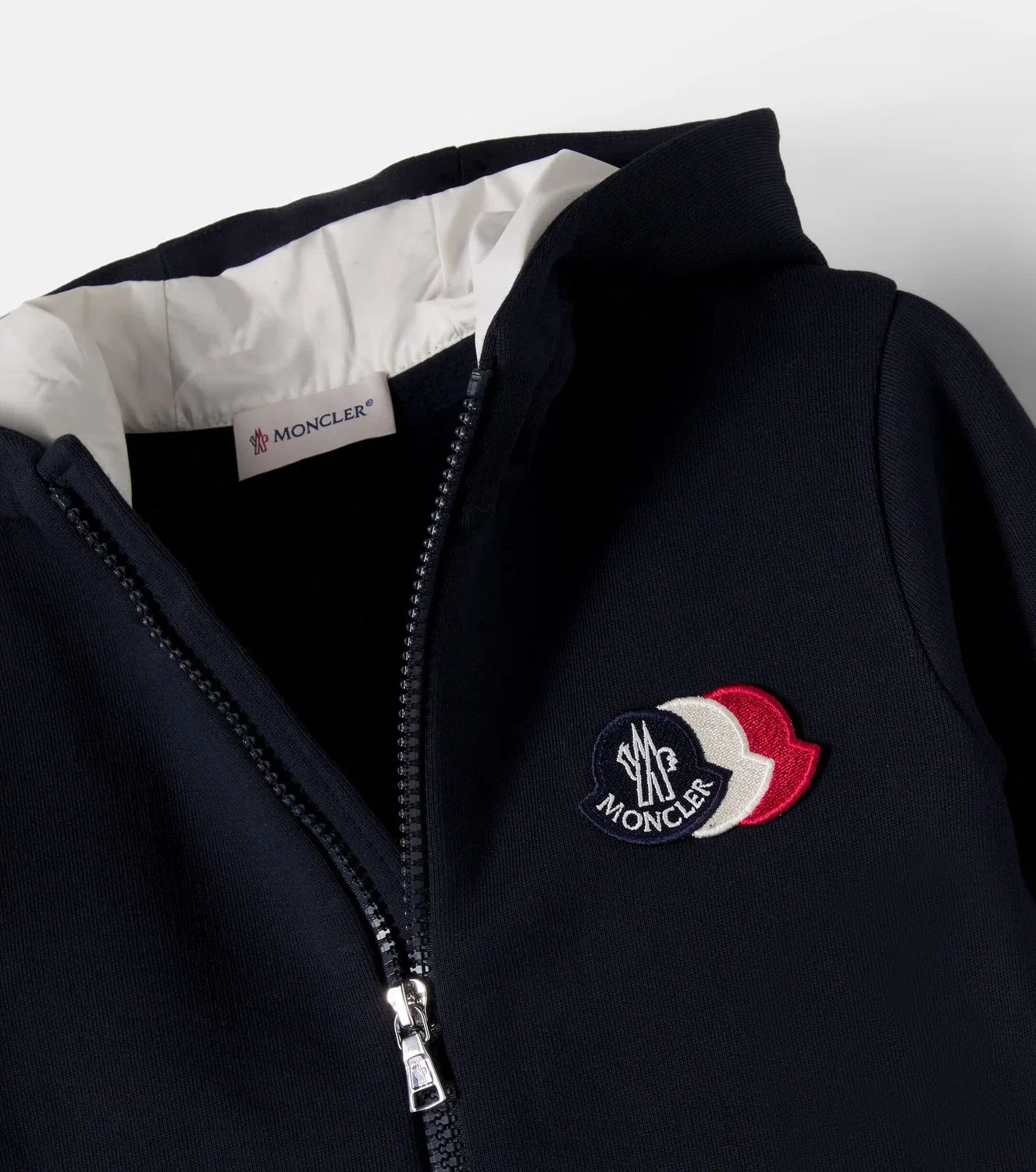 Комплект из толстовки и спортивных брюк из хлопкового джерси Moncler Enfant, синий — фото 4