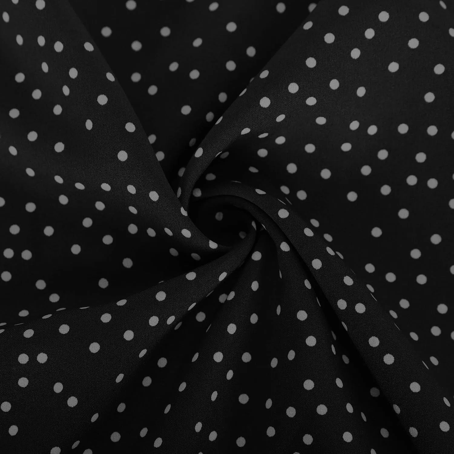 Женское летнее платье миди с полосками Polka Dot, Black — фото 3
