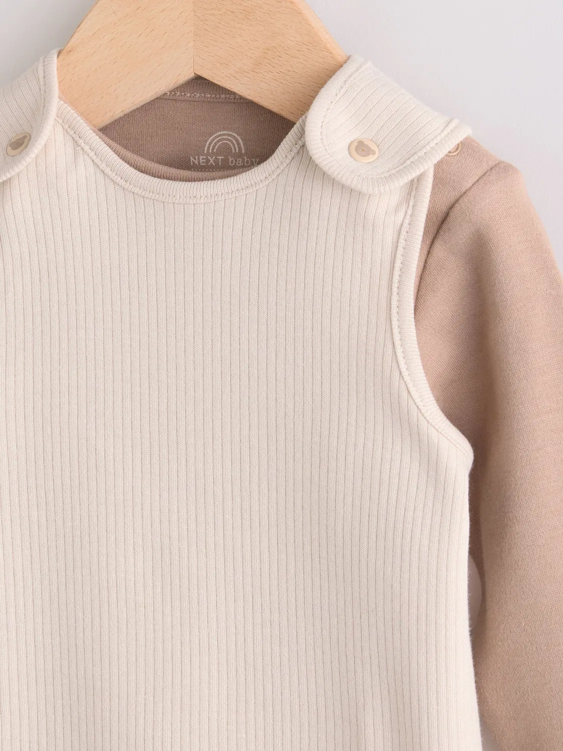 Комбинезон и боди для новорожденных, Neutral Jersey Next, нейтральный — фото 4