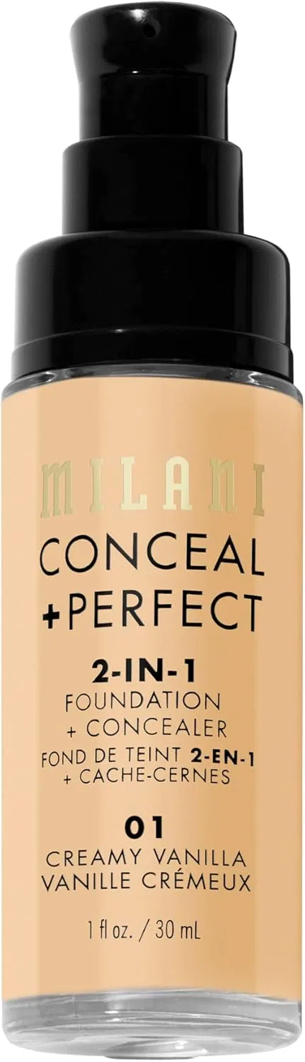 Тональное средство Milani Conceal + Perfect 2-In-1 Foundation + Concealer, 30 мл, кремовый ванильный — фото 4
