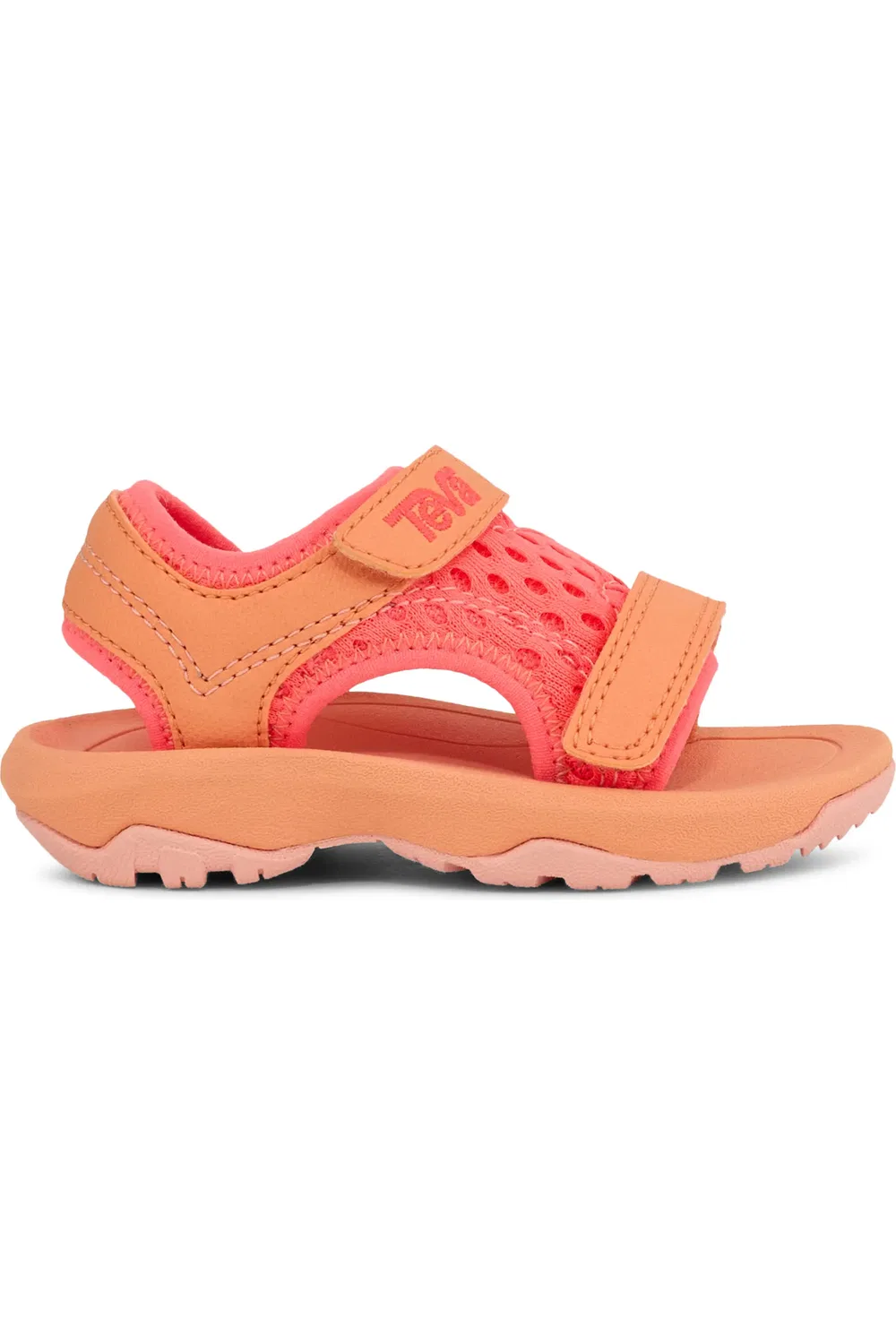 Сандалии детские спортивные с регулируемыми ремешками Psyclone XLT Teva, Neon Coral/Papaya — фото 3