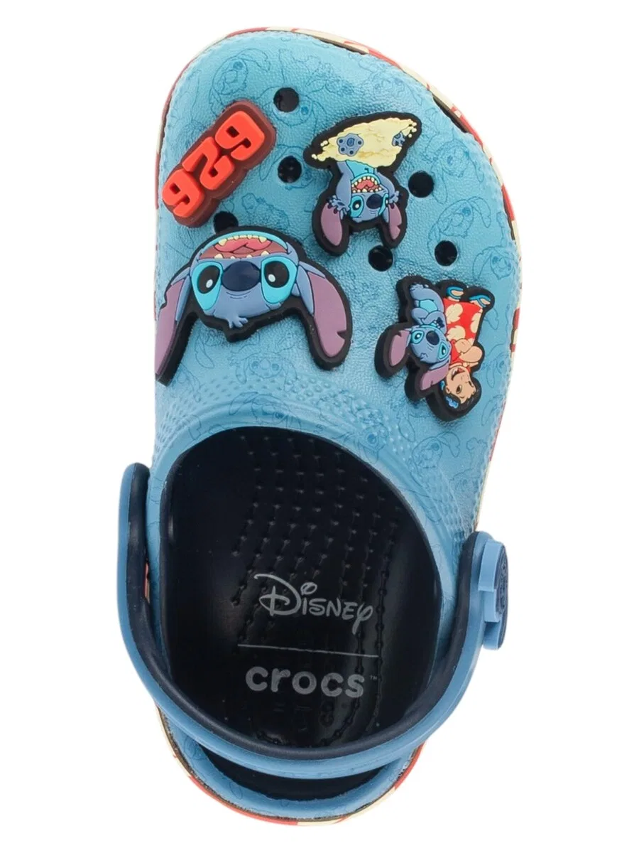 Сандалии Crocs 'Classic Stitch Clog T' синего цвета — фото 4