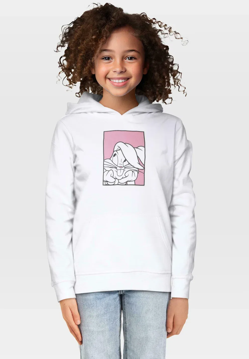2 упаковки - толстовка с изображением кролика Лолы Mister Tee, Black White — фото 2