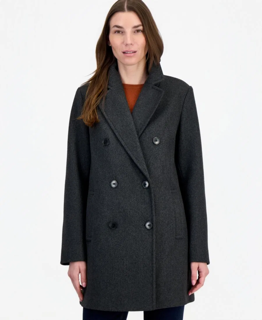 Пальто-тренчкот двубортное с лацканами Calvin Klein, Heather Grey