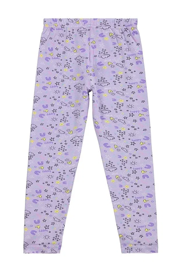 Детские леггинсы для девочек с принтом Civil Girls, Purple — фото 2