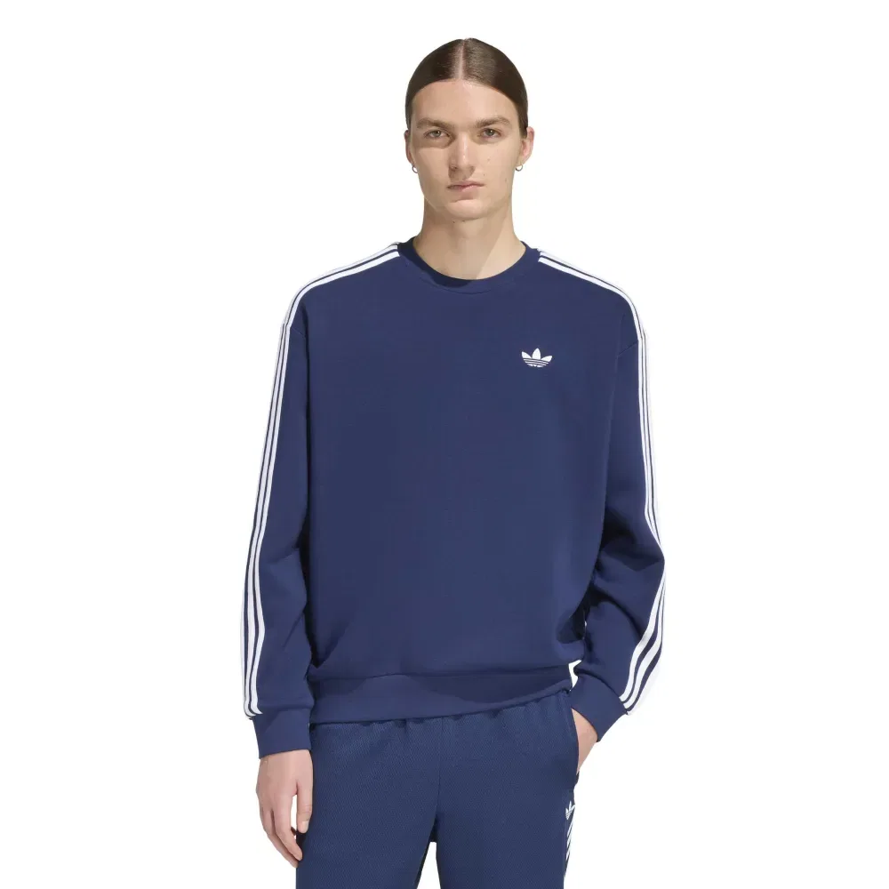 Свитшот оверсайз Adicolor 3 Stripes Adidas Originals, синий