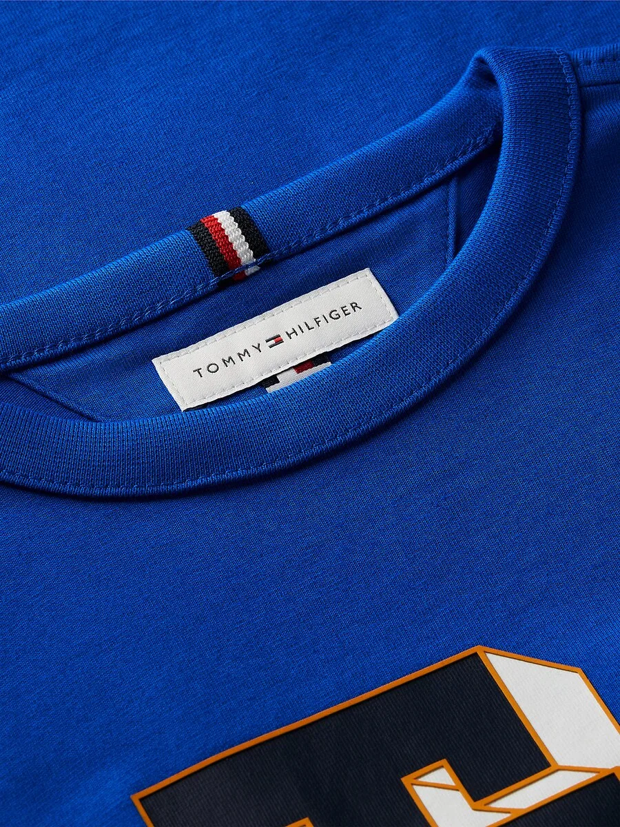 Футболка TOMMY HILFIGER синего цвета — фото 3
