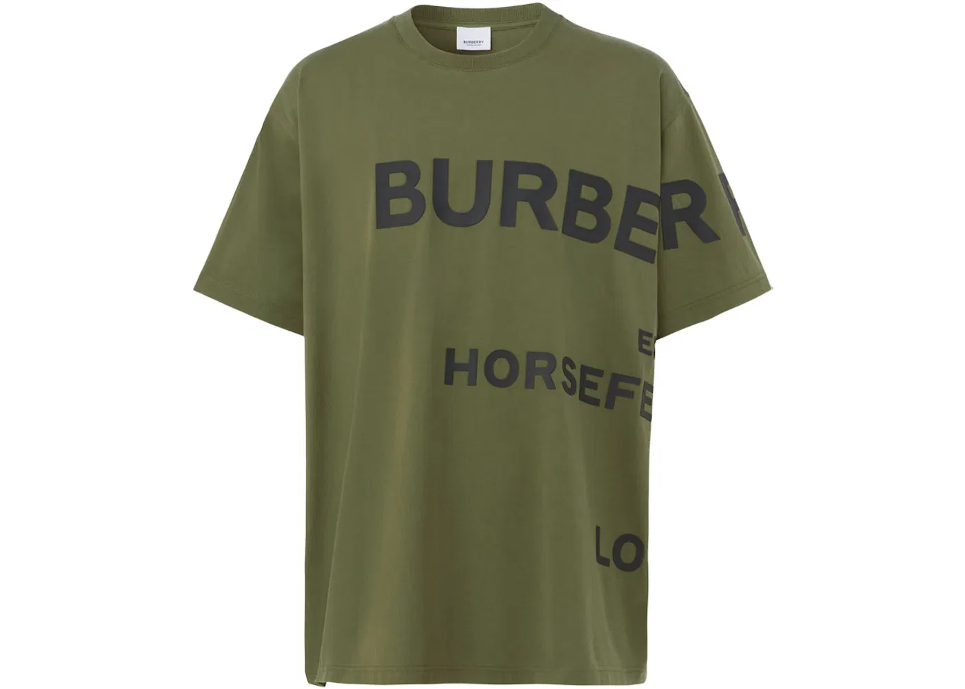 Мужская футболка свободного кроя с принтом Horseferry Burberry, Olive Black