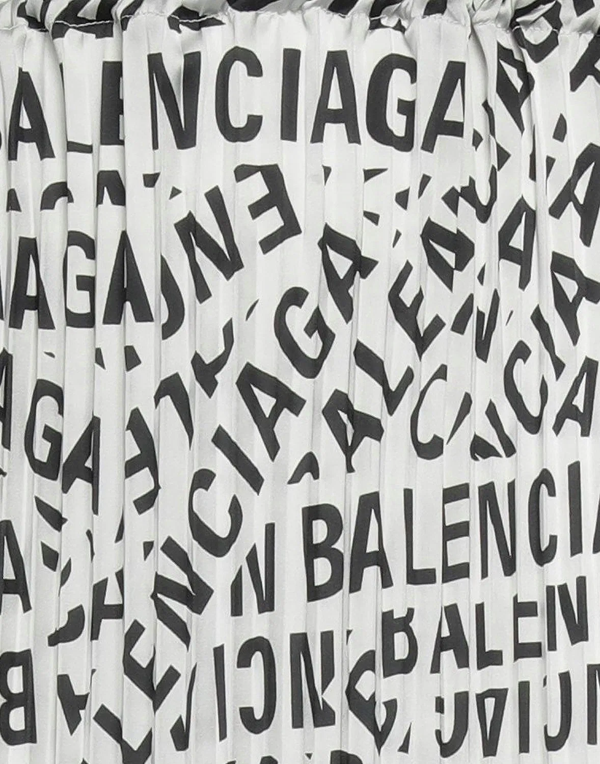 Женская миди-юбка плиссе из сатина Balenciaga, кремовый — фото 4