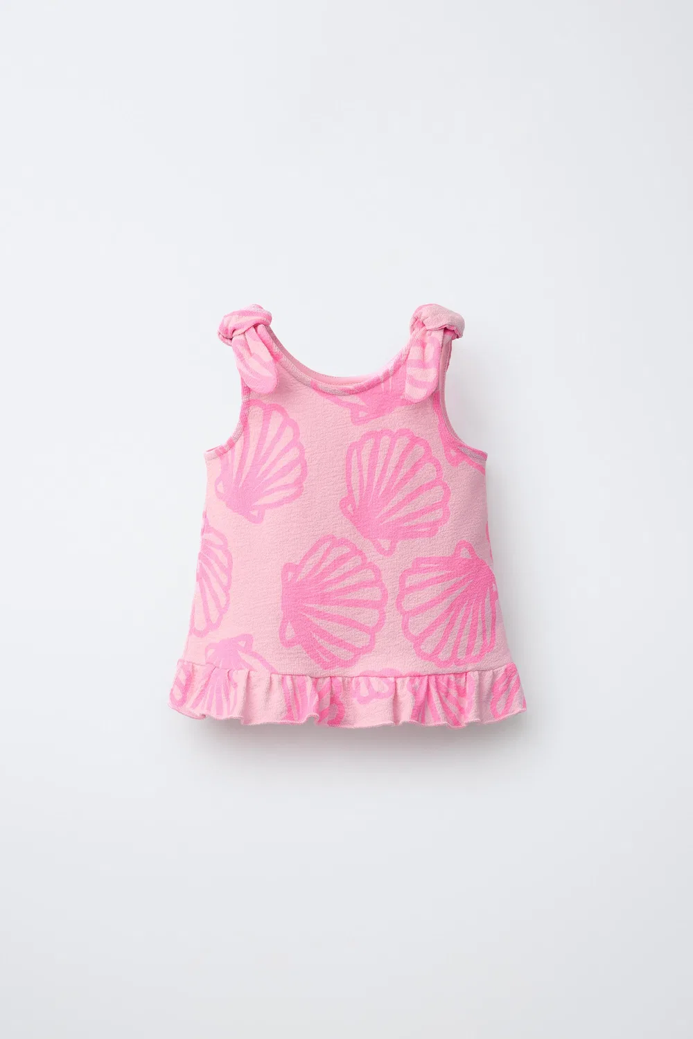Футболка с неоновым узором "Неоновый узел на ракушке" ZARA, Neon Pink
