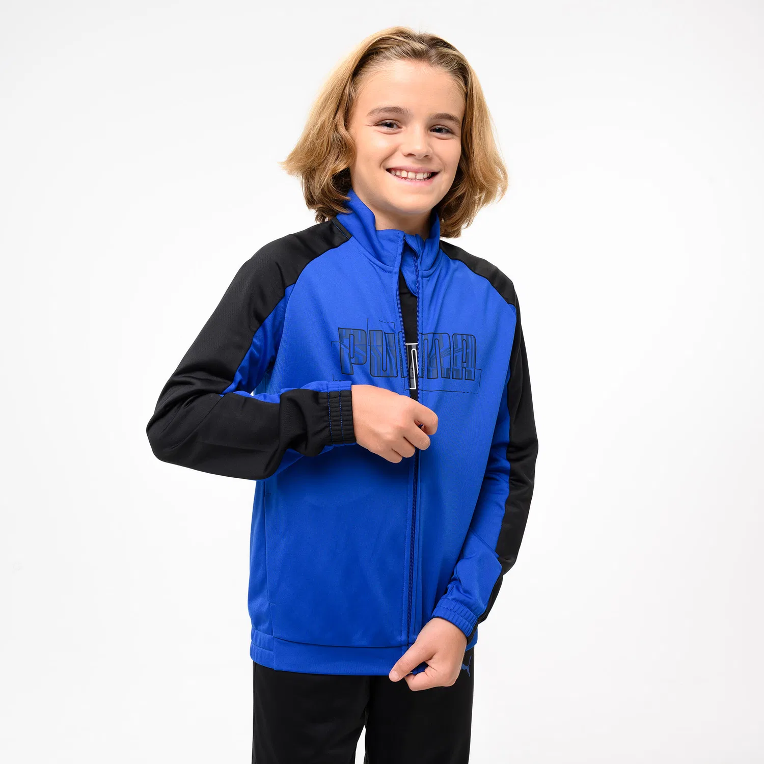 Детский спортивный костюм из полиэстера Puma, Blau Schwarz — фото 3