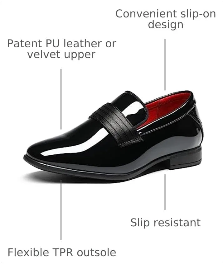 Детские туфли-лоферы для мальчиков Tuxedo Loafers Bruno Marc, Bright Black — фото 3