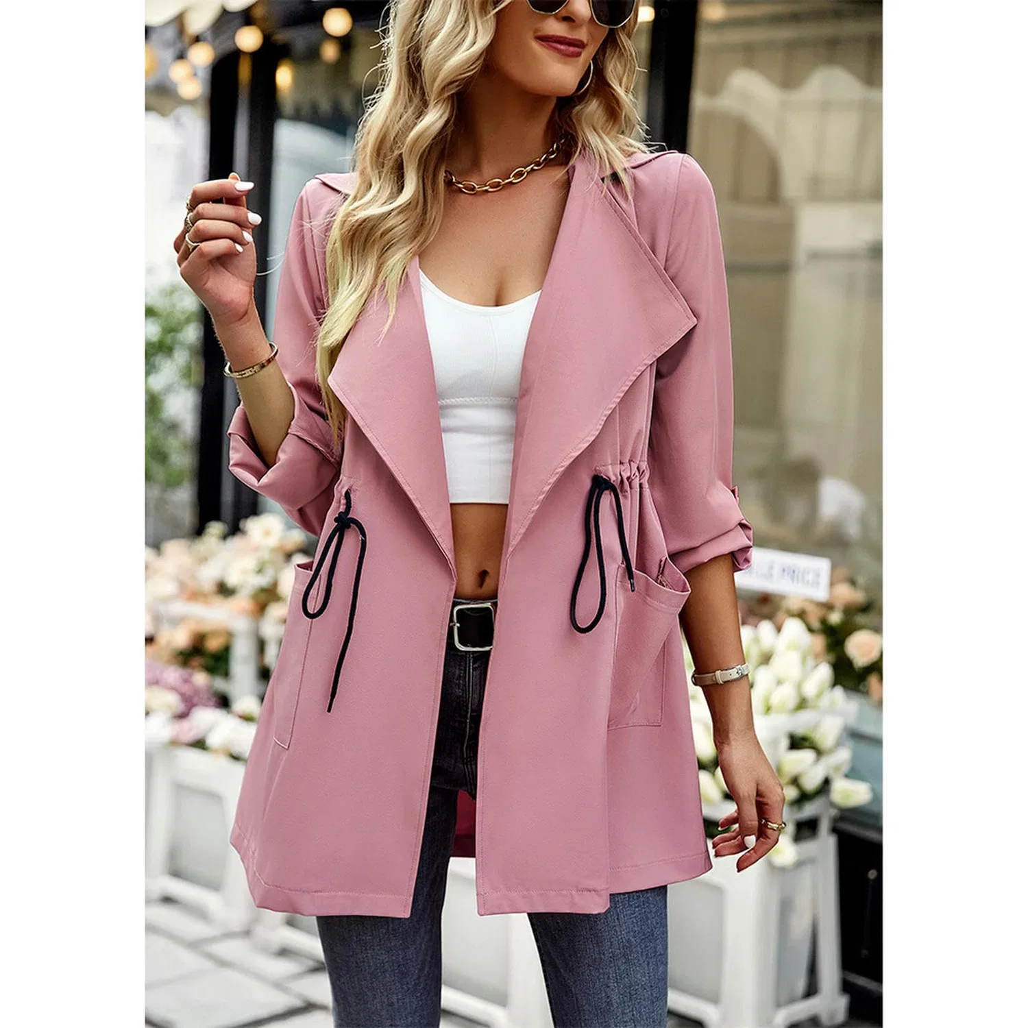 Женская ветрозащитная куртка Temperamento Moda, Nero — фото 3