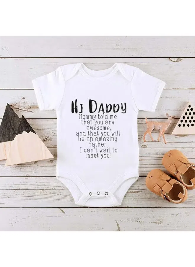Боди-комбинезон с принтом Hi Daddy, Mommy Told Me That You Are Awesome Matching Family Outfits, белый