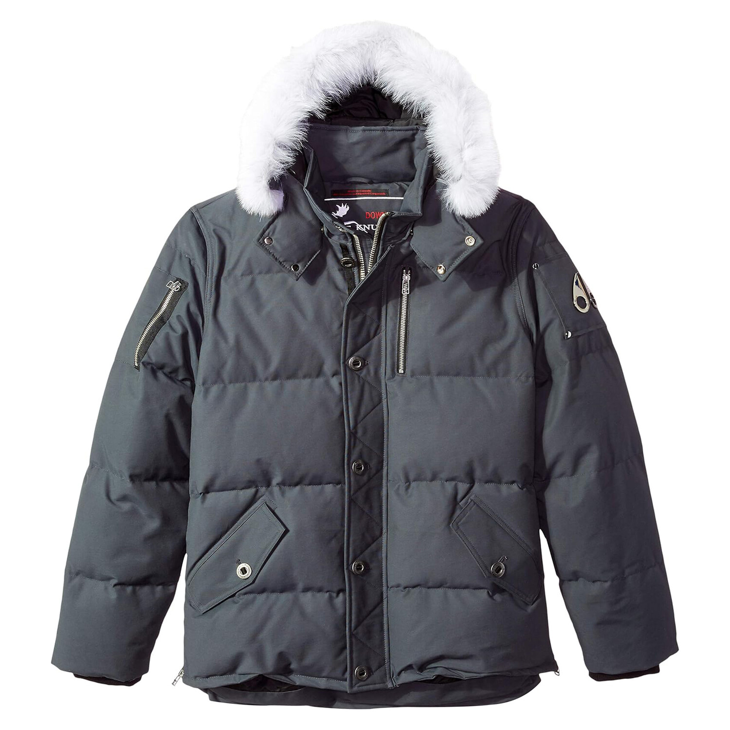 

Мужская куртка Moose Knuckles 3Q with Fur, гранит/белый