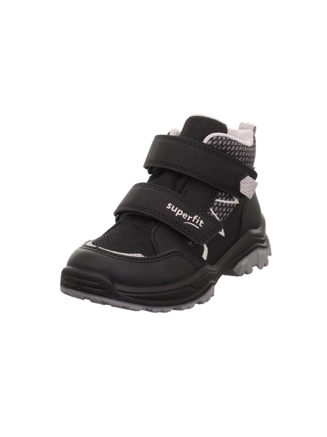 Детские кроссовки для мальчиков с липучками Jupiter Leicht Gefütterte Gore-tex Superfit, Black Light Grey 0010