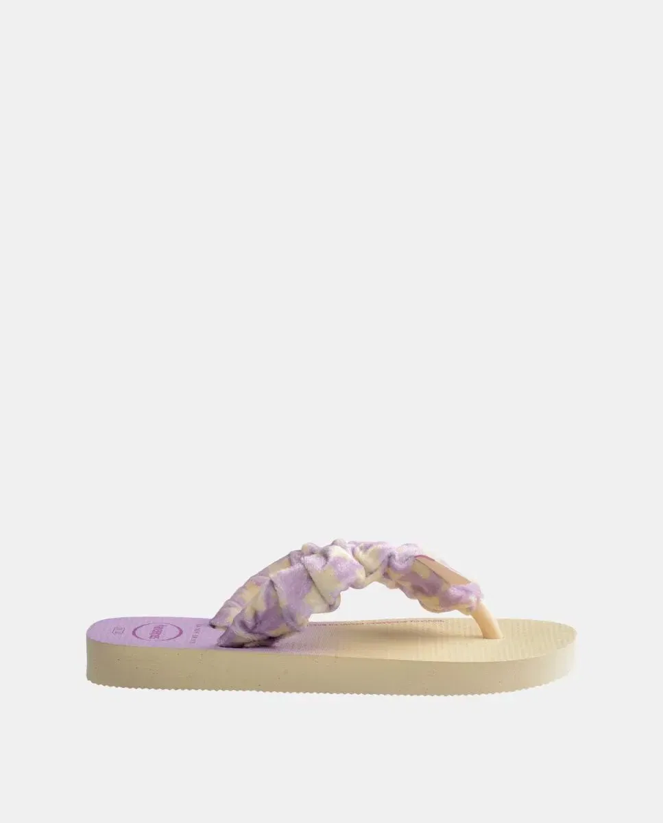 Детские шлепанцы Fluffly Havaianas, Blanco / Morado — фото 3