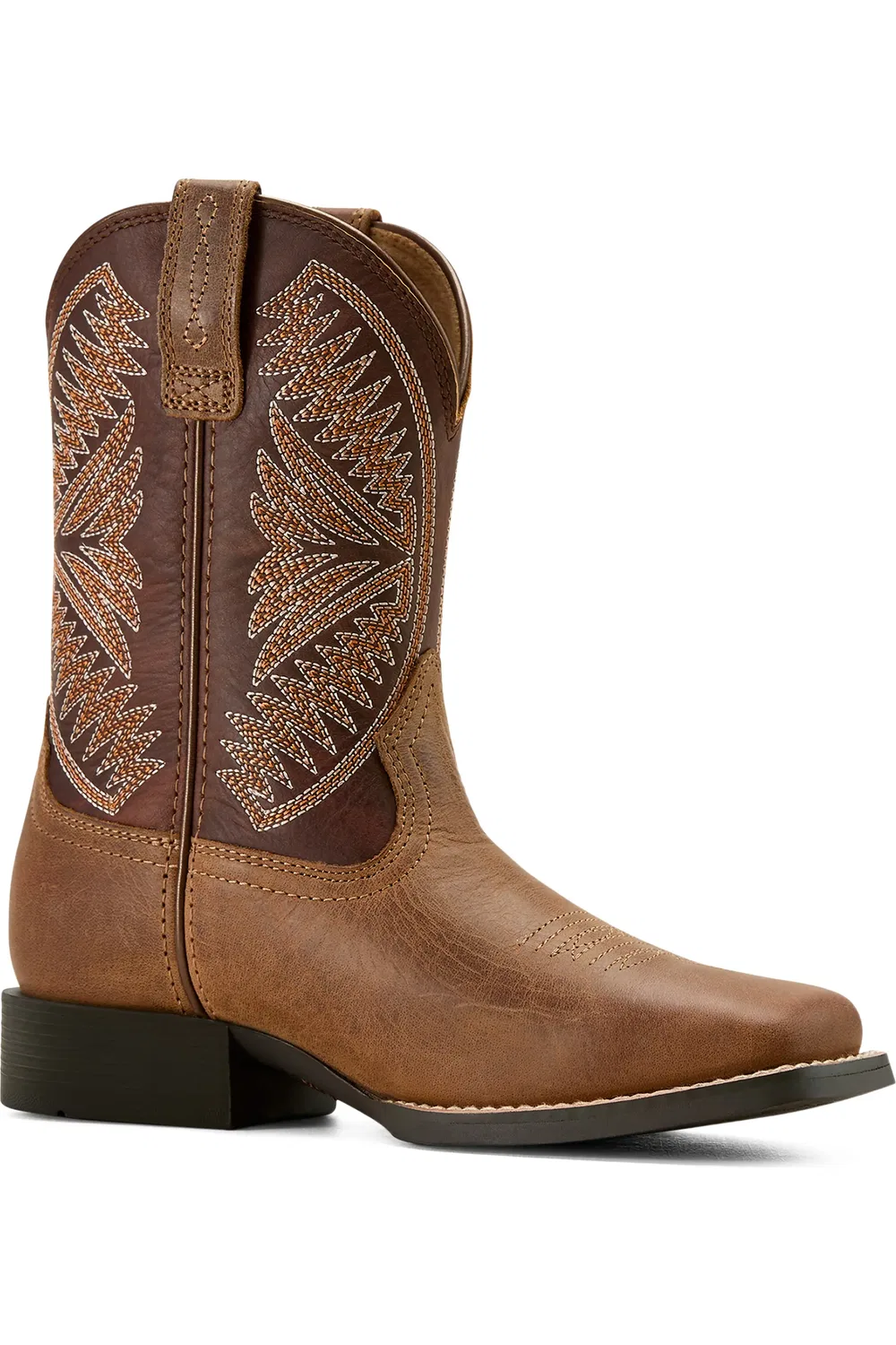Детские ботинки ковбойские с широким носком Ruidoso Ariat, Pearl/Chocolate Brown