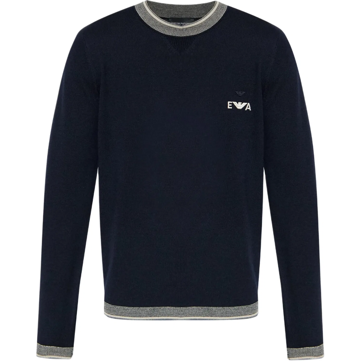 Мужской джемпер с вышитым логотипом Emporio Armani, Marine Blue