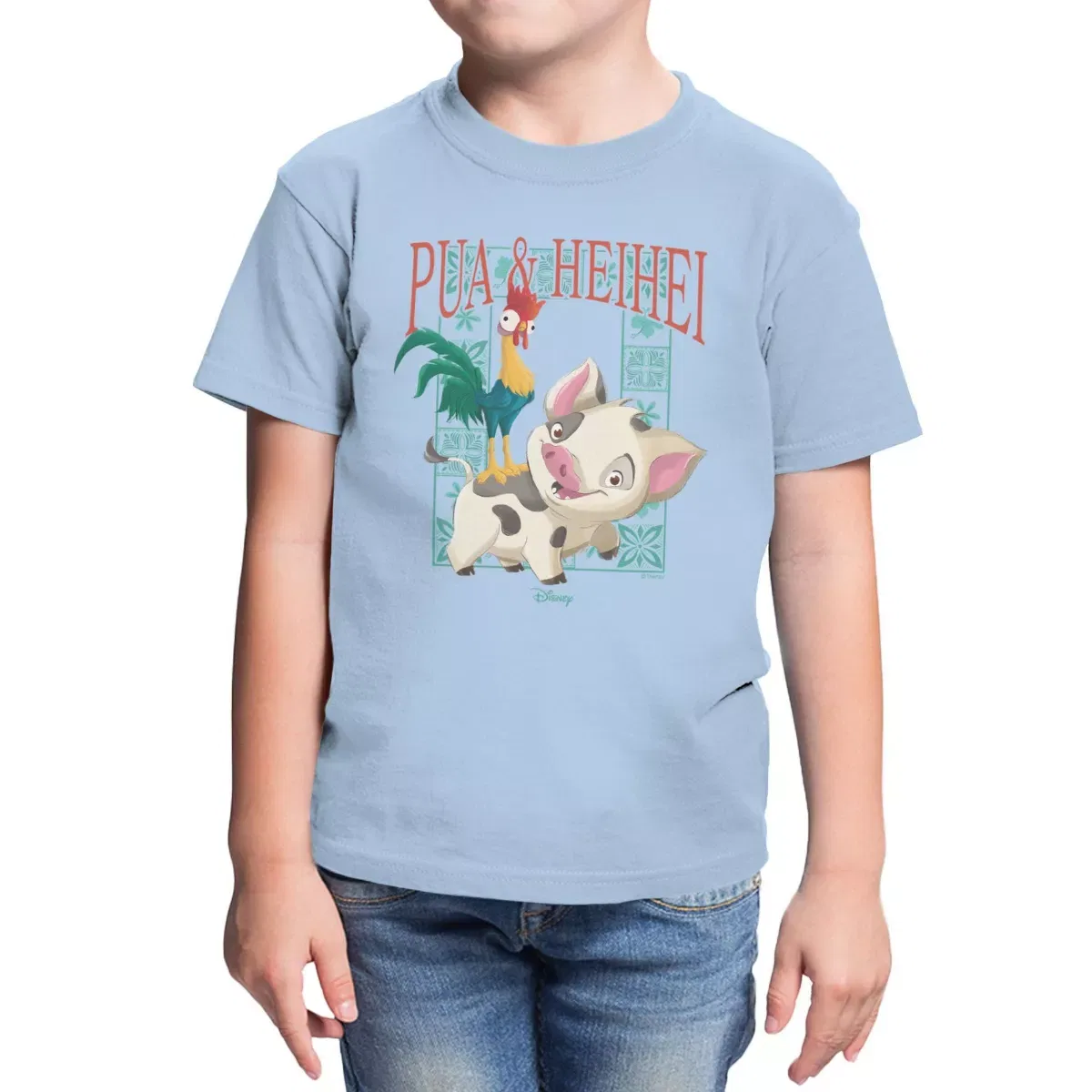 Детская футболка с принтом Pua And Hei Hei Frame Disney, Light Blue