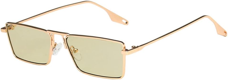 

Женские спортивные очки с металлическими линзами в винтажной оправе, защита от ультрафиолета UV400, маленькие прямоугольные солнцезащитные очки. Мужские очки generic, 5