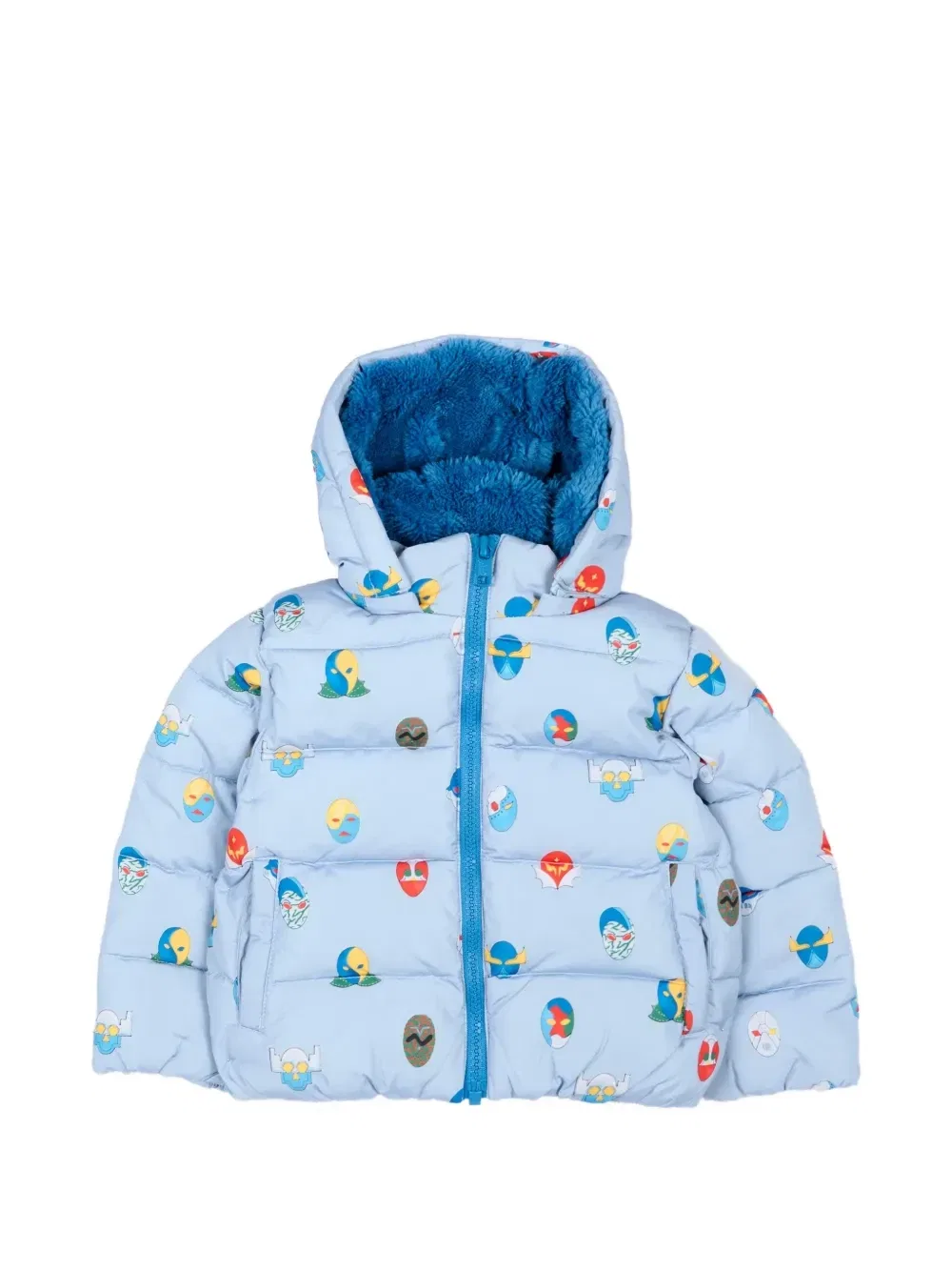 Куртка на подкладке с графическим принтом Stella Mccartney Kids, синий