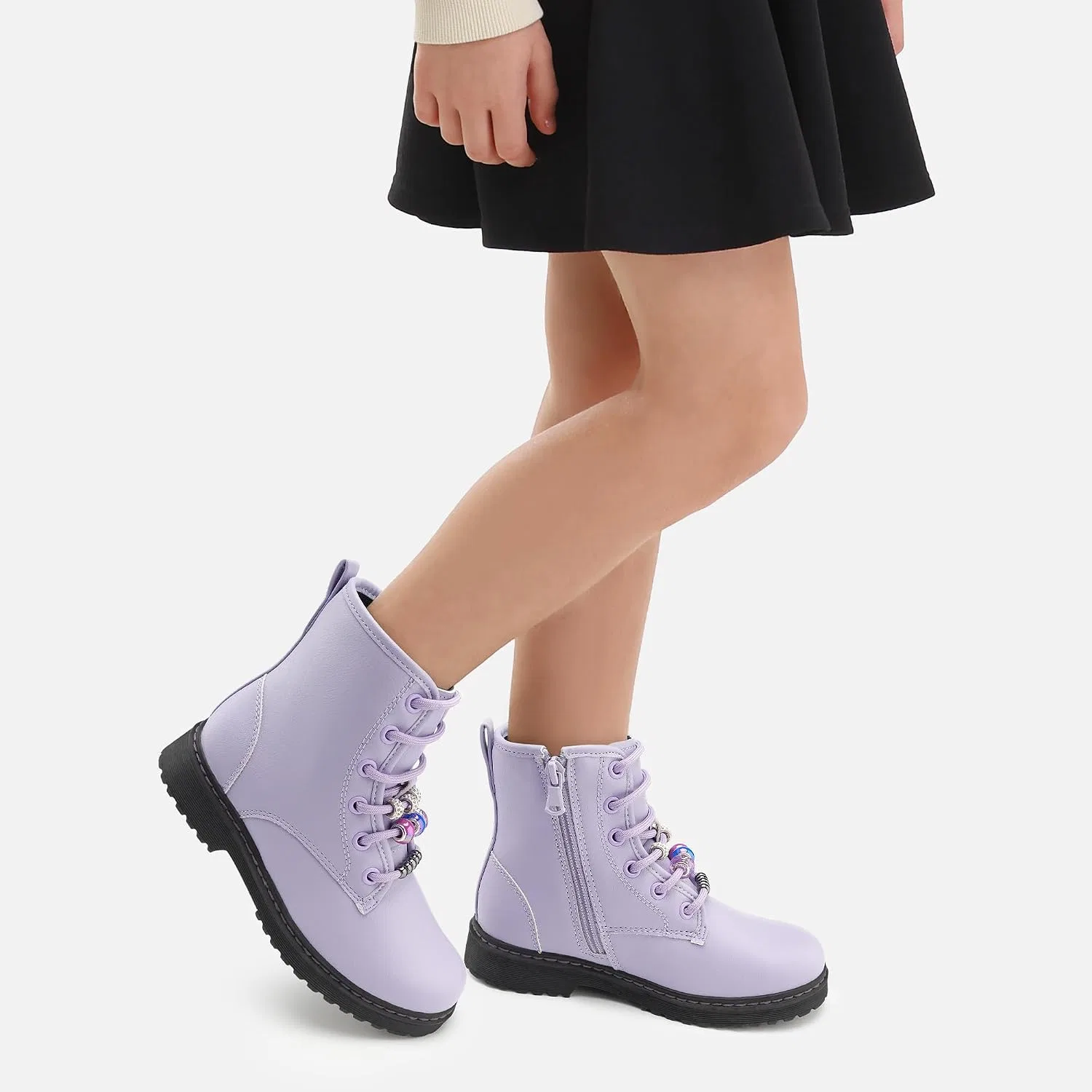 Детские ботинки для девочек с застежкой-молнией Stelle, Lilac — фото 3