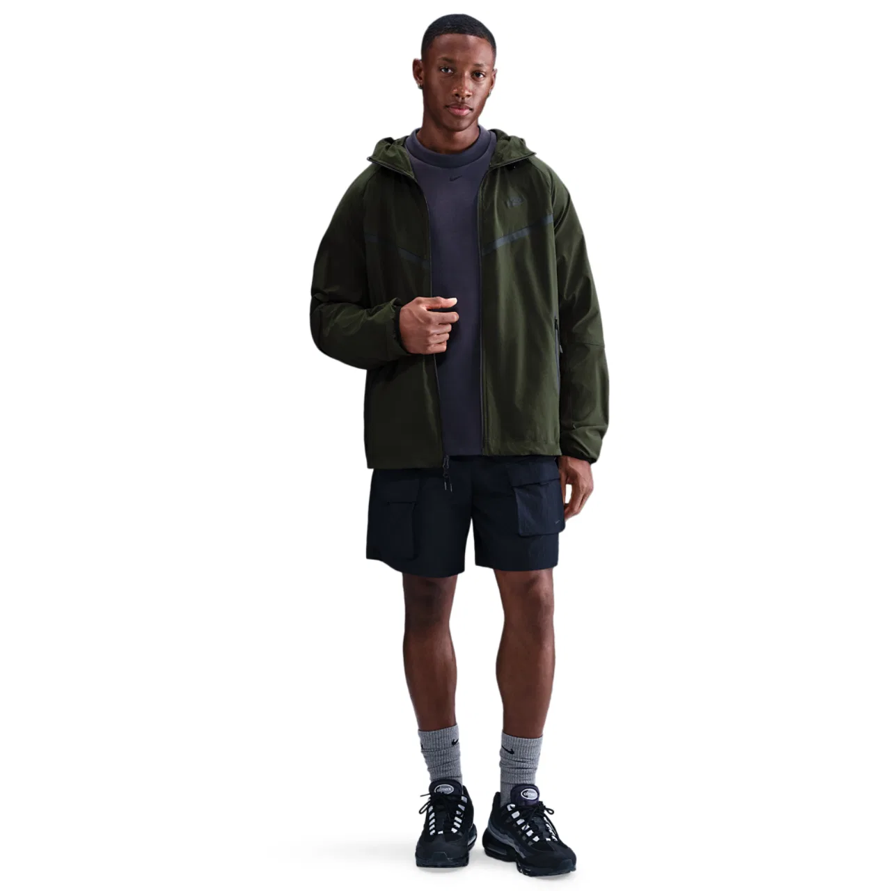 Мужская куртка Tech Woven WR Full-Zip Nike, цвет Sequoia/Black
