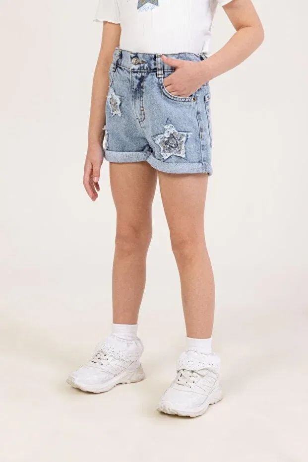 Детские шорты для девочек джинсовые Dmb Kids, Blue