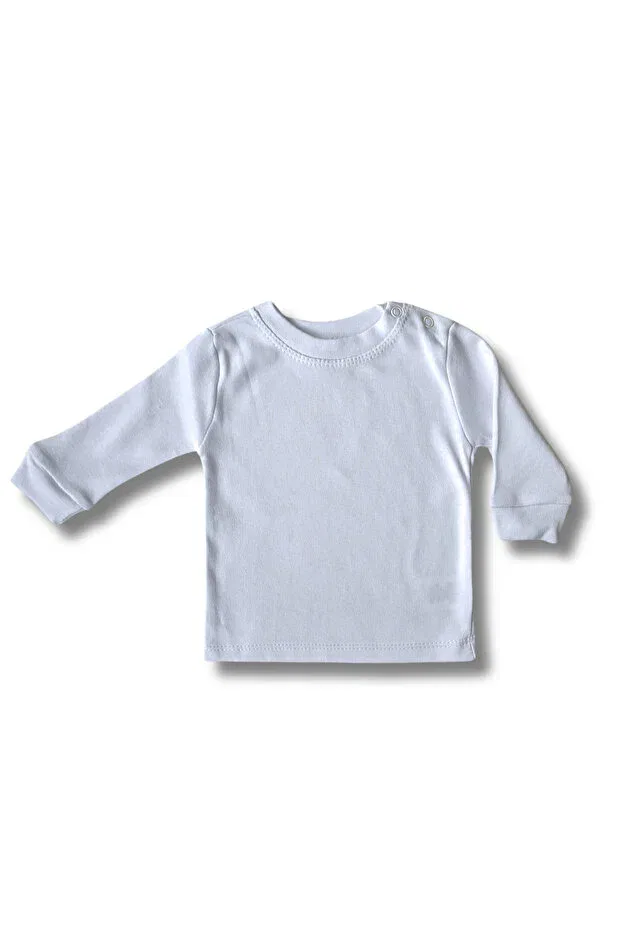 Детская футболка с длинным рукавом хлопковая Panfilia, White — фото 2