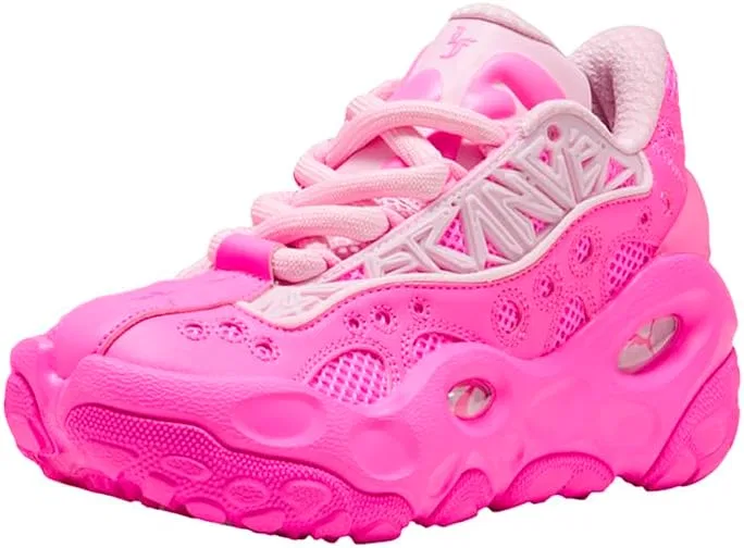 Детские кроссовки для мальчиков с шнуровкой La Francé RNR PUMA, Pink — фото 2