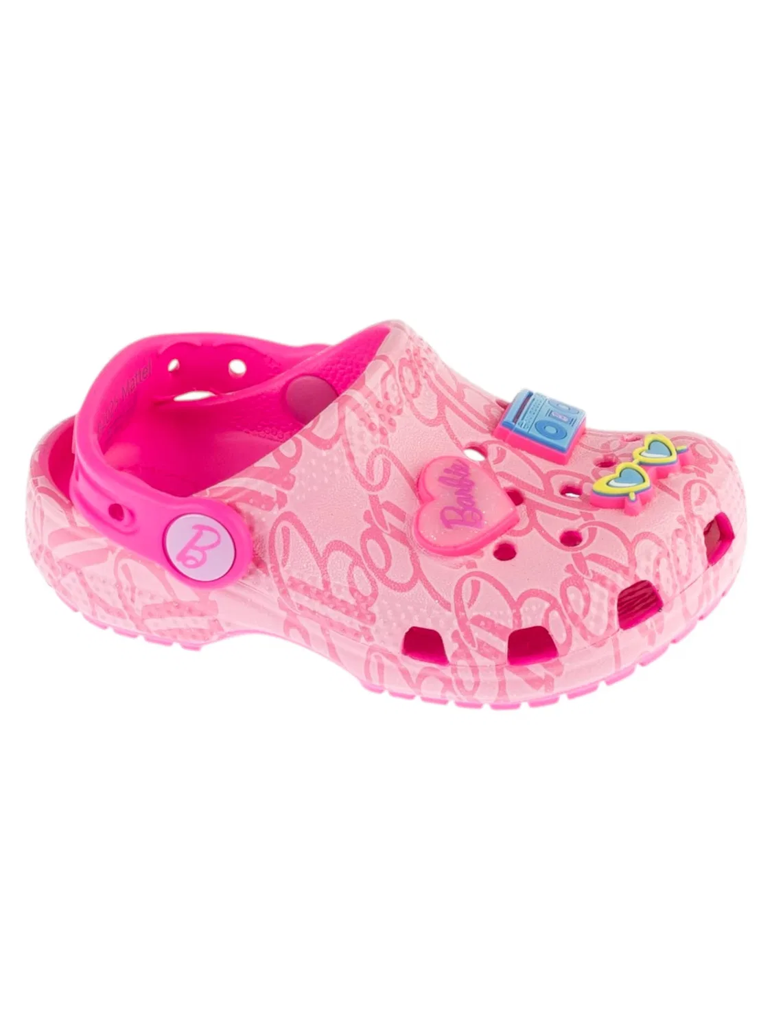 Сандалии Crocs Classic Mattel Pink Barbie Clog T K розового цвета