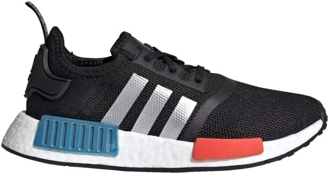 Детские кроссовки для мальчиков NMD_r1, Black/Silver Metallic/Solar Red