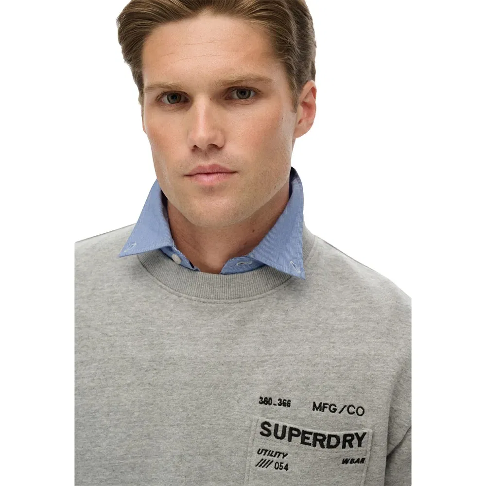 Худи свободного кроя Utility Loose Fit Superdry, серый — фото 4