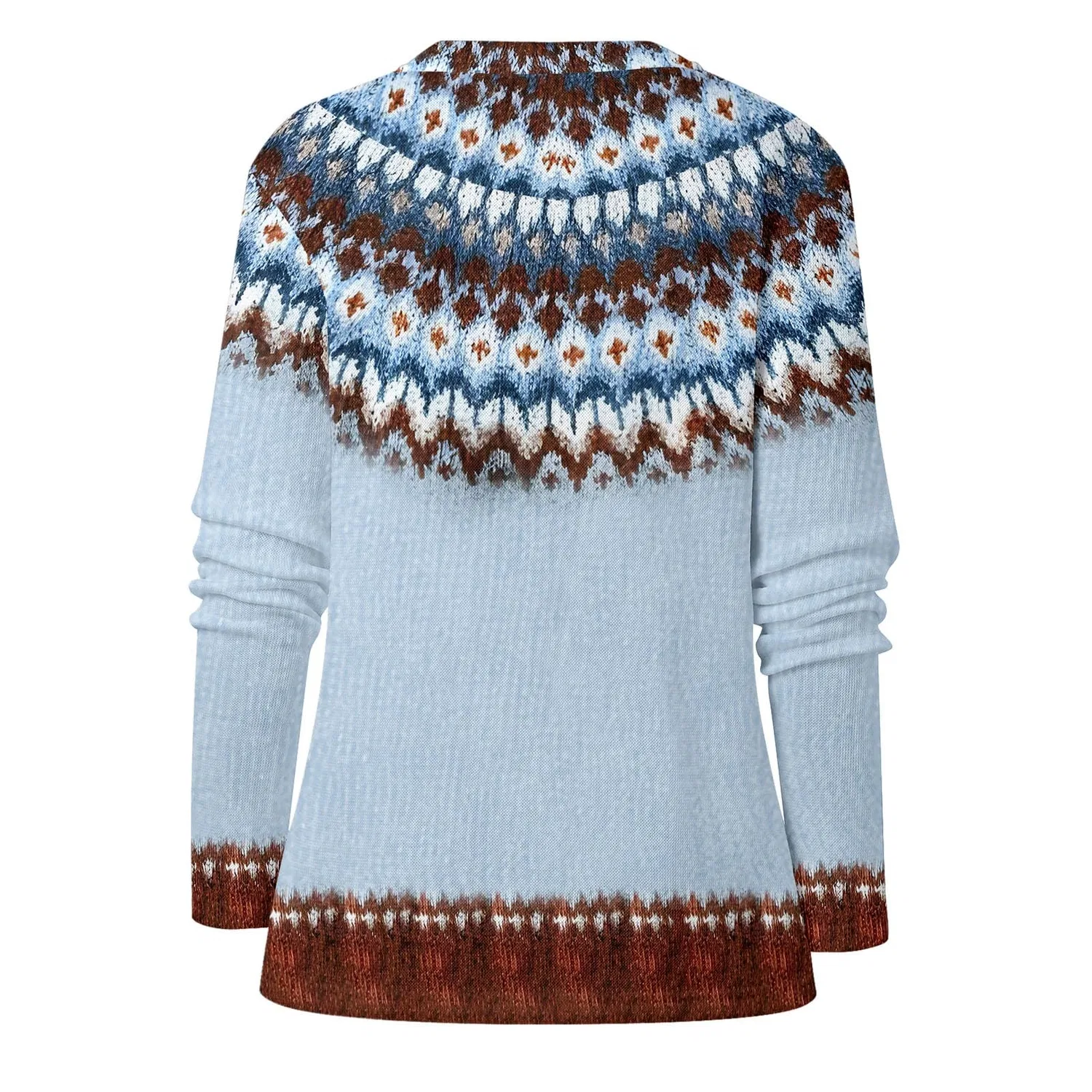 Женский свитшот с принтом Mountain Women's Warm Elegant, F-light Blue — фото 3