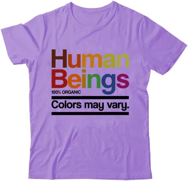 Мужская футболка с принтом Human Beings, Purple