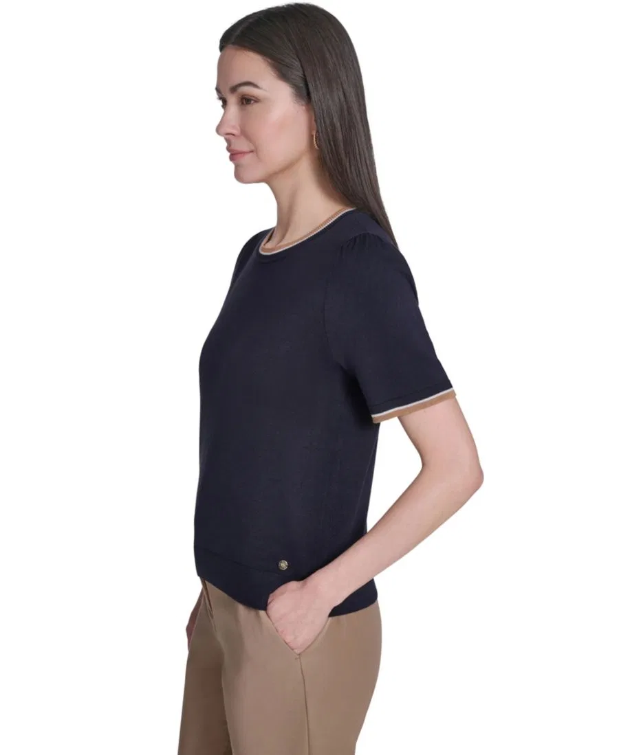 Свитер с коротким рукавом и круглым вырезом Tommy Hilfiger, Midnight Multi — фото 3