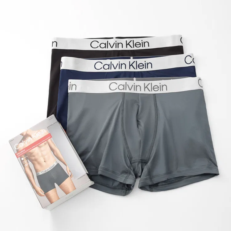 Мужское белье 3 шт Calvin Klein, Dark Blue/Black/Gray — фото 3