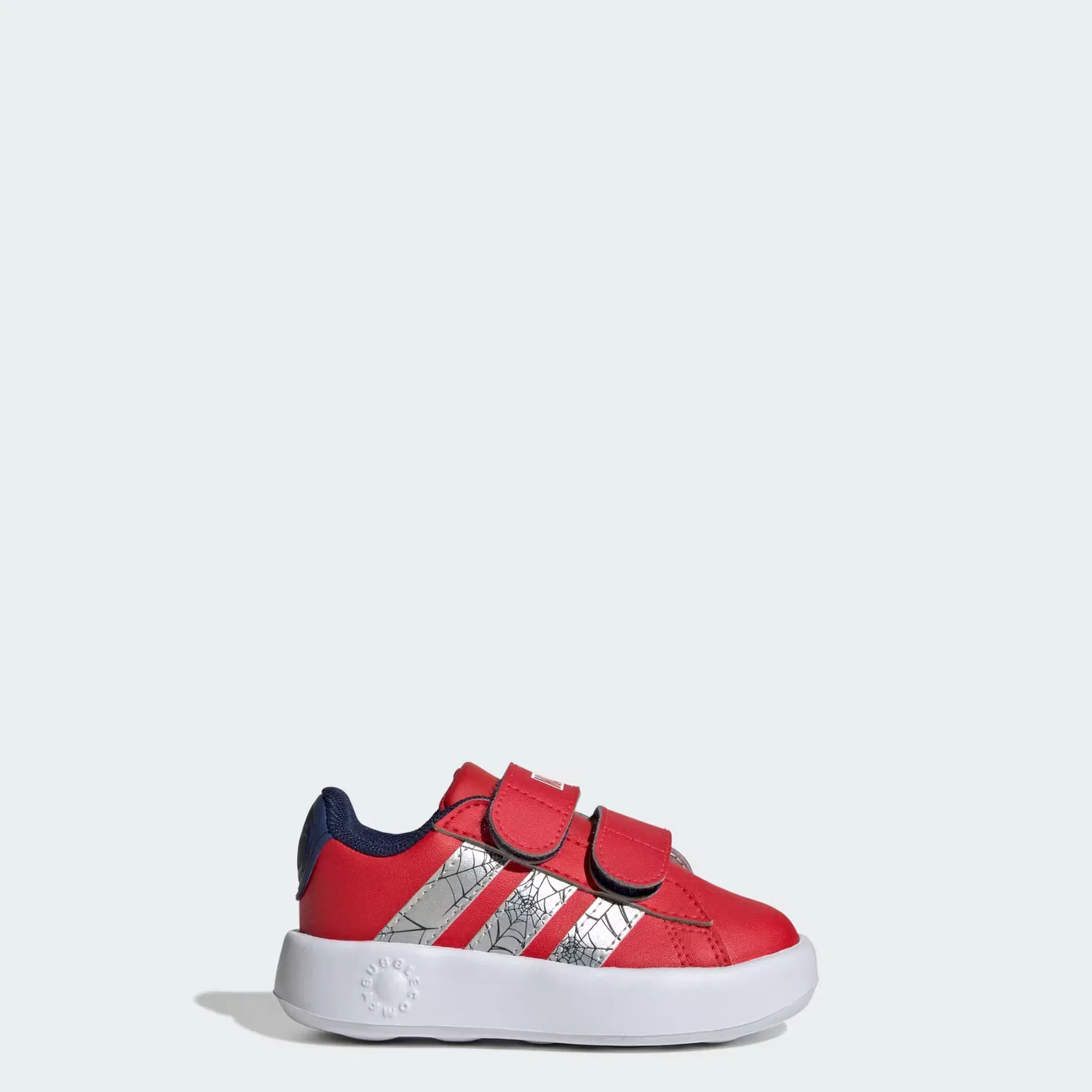Детские кроссовки с 3D-декором Spider-Man Grand Court Adidas Sportswear, рубиновый/серебристый/темно-синий