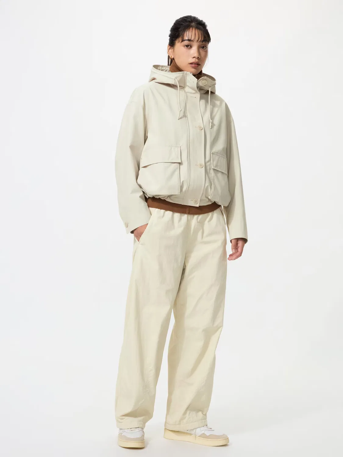 Штаны Uniqlo, теплые и удобные, натуральный