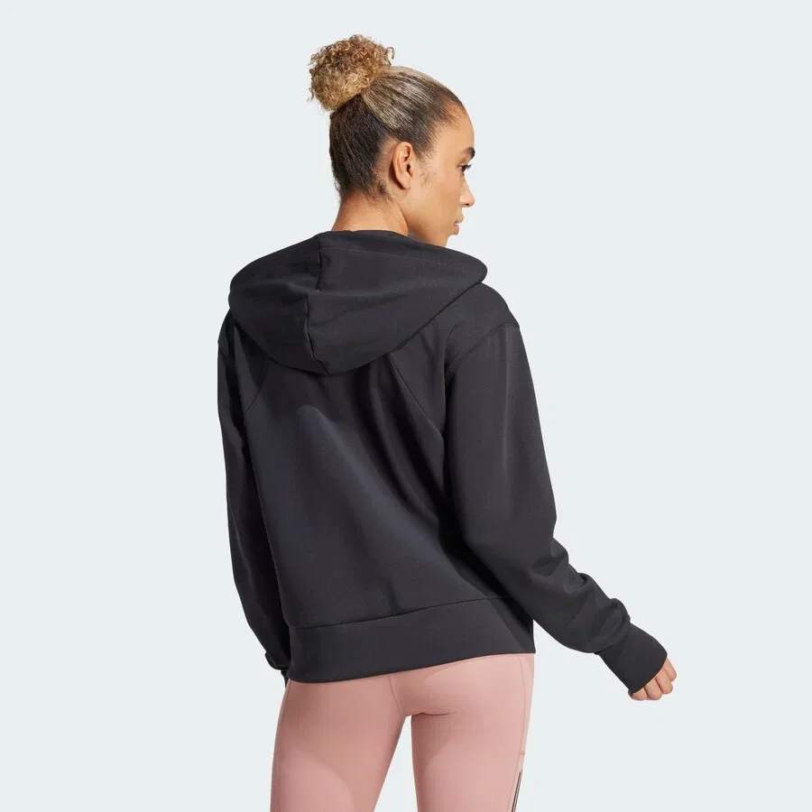 Спортивная толстовка на молнии ADIDAS PERFORMANCE 'Designed 4 Training' черного цвета — фото 3